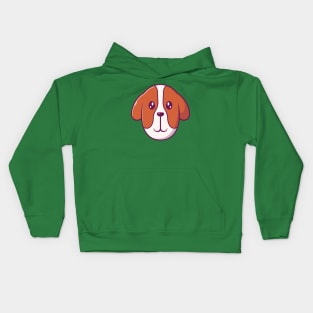 Cute Dog Face Cartoon (5) Kids Hoodie